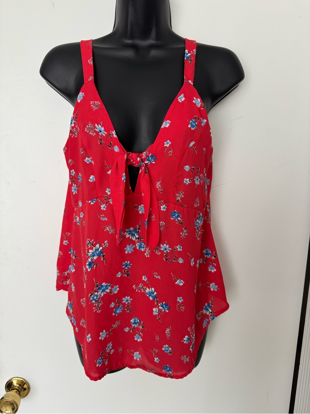 Sienna Sky Red Floral Tie-Front Camisole